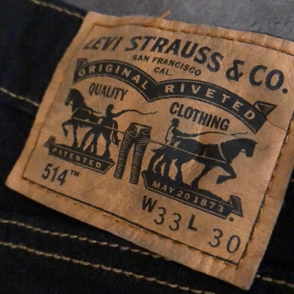 NWT Levi's 514 Straight Fit Men's Jeans Black - Picture 3 of 3